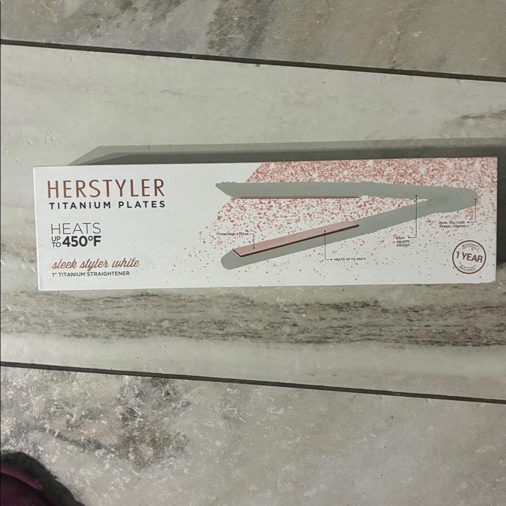 HerStyler Sleek Styler White Hair Straightener